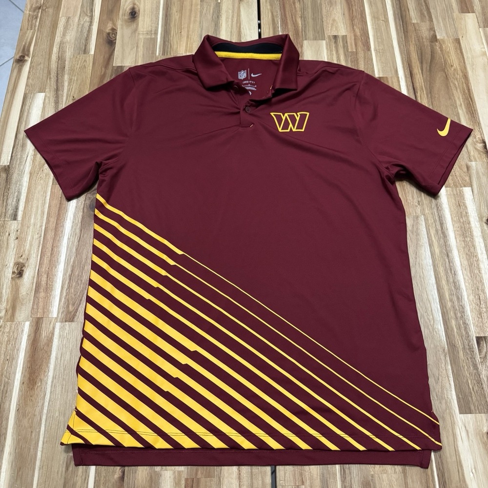 Washington Commanders Polo Shirt Mens M Nike Burgundy Vapor Performance NFL